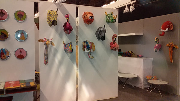 Trophée Elephant en wax orange