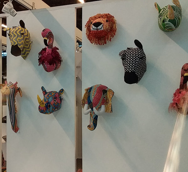 Trophée Zèbre en wax noir et blanc