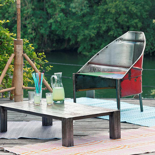 Fauteuil africain en métal recyclé Barigo