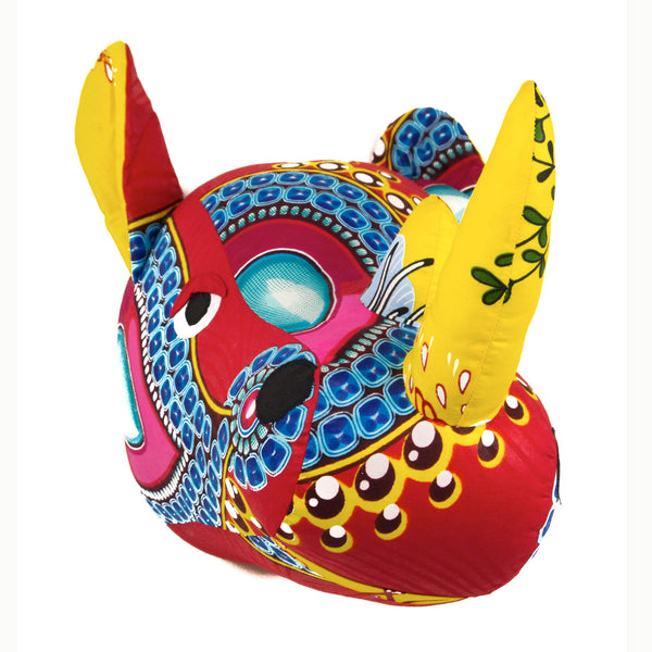 Trophée Rhinocéros wax jaune, rouge et bleu thotmea